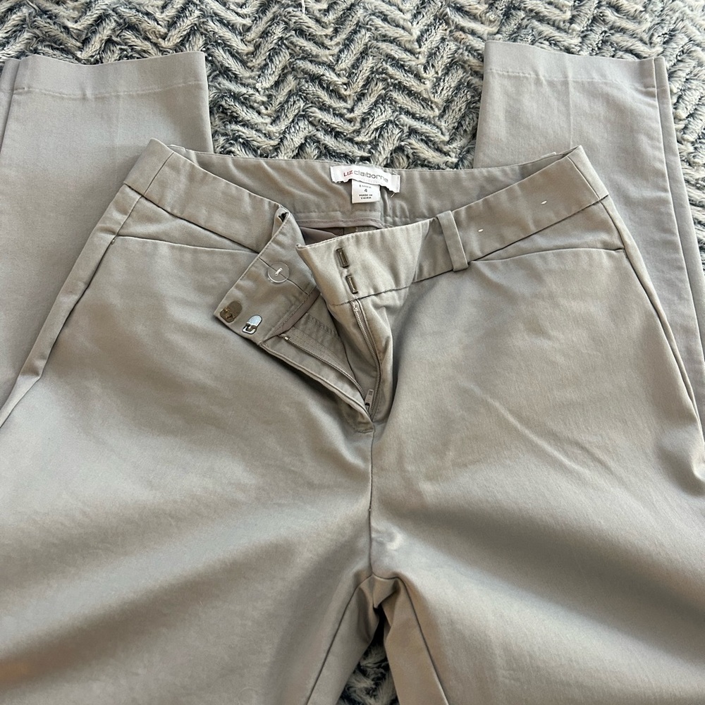 Liz Claiborne gray work pants never worn